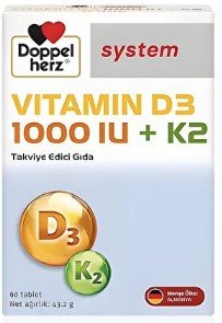 DOPPELHERZ VITAMIN D3 1000 IU K2 60 TAB.